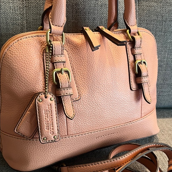TIGNANELLO Blush Leather Handbag/Crossbody Satchel 11”x7.5”x5” Preloved - Picture 14 of 16